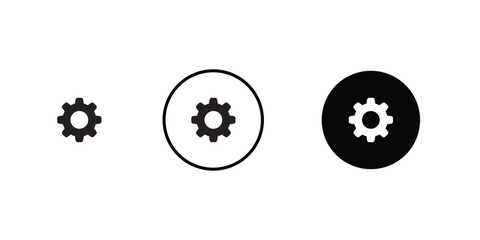Rounded Settings Icon Set – Gear Symbols for Scalable UI & Config Panel Integration