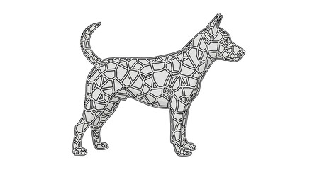 Isolated Geometric Dog Design