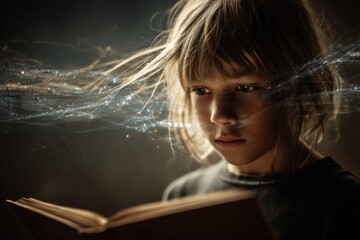 Traditional learning vs. ai: student in digital information stream. Ai ethics. Exploring ethical dilemmas in the age of educational ai. Digital archives. Virtual learning.