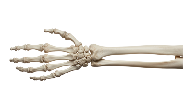 Isolated Human Hand Skeleton