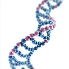 DNA chain on white background 