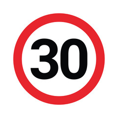 driving speed limit 30 thirty sign. printable traffic signs and symbols.