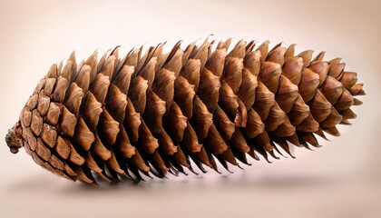 a pine cone is shown in its natural form with its brown