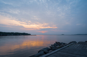 sunset at the pier