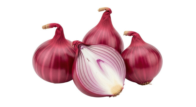 Isolated Red Onions