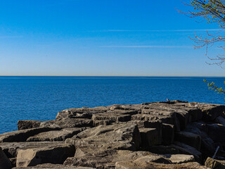 rocks and sea