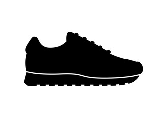 High-Quality Black Silhouette Sneaker Icon for Athletic Graphic Design, Running Shoe Art Projects, and Innovative Digital Creative Resources - Top-Selling Vector for Websites and Fitness Platforms