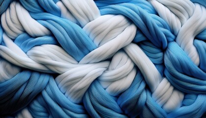 abstract blue and white intertwined fibers elegant texture background