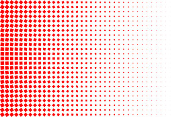 Red square distortion halftone abstract background