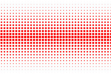 Red square halftone wave abstract background