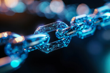 Blockchain Network Visualization with Blue Connections