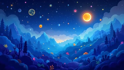 Ecosystem in a Bottle and copy space for text
and space and light waive