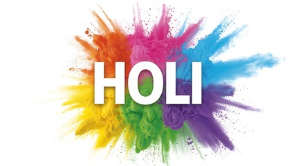 Vibrant Holi Festival Color Powder Explosion