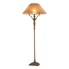 Obraz premium a tall brass floor lamp isolated on a transparent background.png