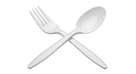 Isolated Spoon and fork