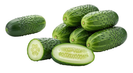Isolated Cucumbers Fresh
