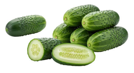 Isolated Cucumbers Fresh