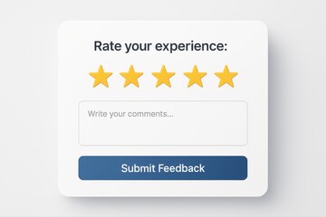 Get valuable customer insights and improve satisfaction with our easy feedback form and five star rating scale