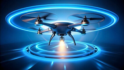  Digital drone technology and futuristic design elements