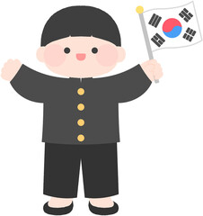 광복절 삼일절 국경일 국가기념일 독립운동 독립운동가 열사 위인 대한독립 만세 대한민국 한국 국기 태극기 대한독립운동하는 사람 일러스트