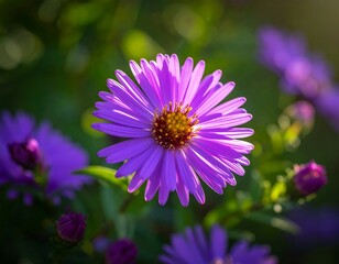 Obraz premium Close-up of a vibrant purple flower (9)