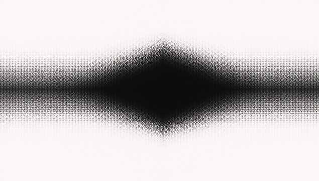 Grainy textured black-and-white design featuring a halftone pattern made up of stippled dots