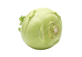 Kohlrabi vegetable on white background  isolate