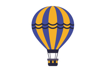 Obraz premium Striped hot air balloon adventure awaits