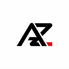 Abstract letter AZ logo design with number 7.