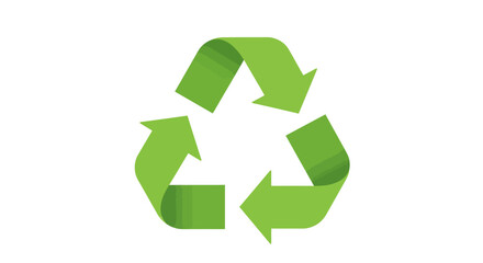 Obraz premium Eco-Friendly Green Recycling Symbol Illustrating Sustainability and Environmental Care for a Better Planet
