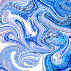 Abstract swirl of flowing blue and white tones creates a fluid, marble-inspired texture perfect for modern art, background design, or digital prints. Blue, fluid, texture, abstract, marble.