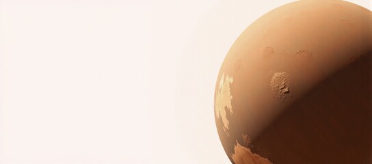 Mars Planet depiction on a white astronomy backdrop