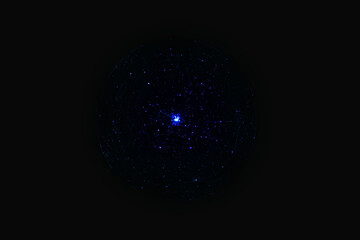  Cosmic Energy Blast Isolated on Black