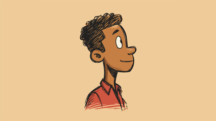 Hand-Drawn Profile Icon Character for Creative Projects and Designs