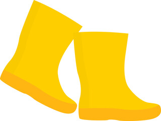 rubber rain boots illustration

