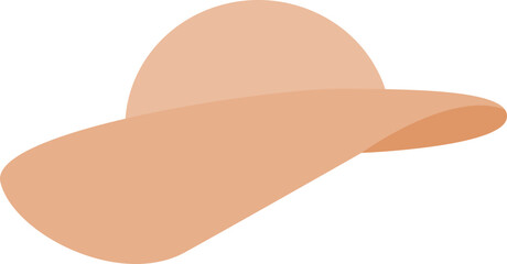 Stylized Beach Hat Illustration

