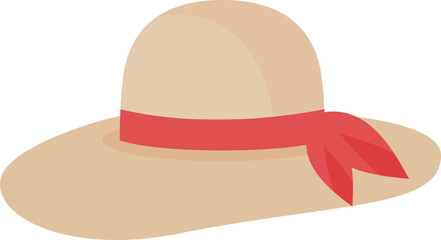 Stylized Beach Hat Illustration