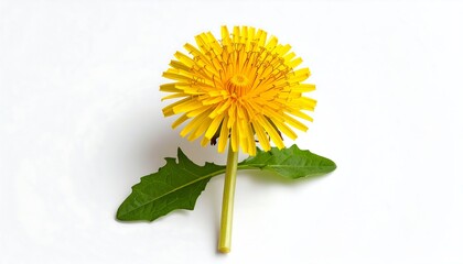 Close-up of a vibrant yellow dandelion