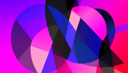 Abstract shapes of vibrant colors