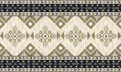 Navajo tribal vector seamless pattern. Native American ornament. Ethnic South Western decor style. Boho geometric ornament. Vector seamless pattern. Mexican blanket, rug. Woven carpet illustration