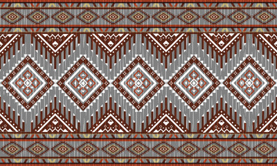 Navajo tribal vector seamless pattern. Native American ornament. Ethnic South Western decor style. Boho geometric ornament. Vector seamless pattern. Mexican blanket, rug. Woven carpet illustration