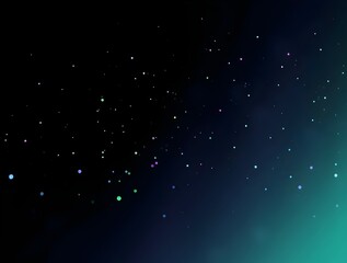 Fototapeta premium Glowing Particles on Dark Background Abstract Teal and Purple Glitter Overlay