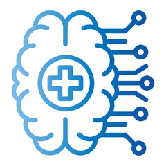 Obraz premium ai brain icon