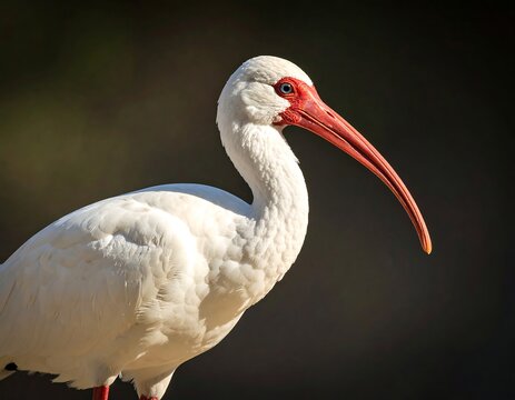 Close-up of a white ibis