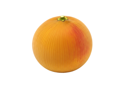 Vibrant orange ripe coconut with subtle red blush, ready for healthy refreshment and tropical enjoyment.