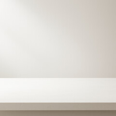 White, textured surface displays soft light. Ideal for product photography, cosmetic showcase, or minimalist branding.