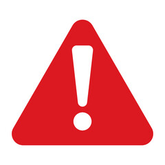 Hazard warning attention sign with exclamation mark symbol in a red triangle. Danger, red Attention icon. Vector illustration EPS 10