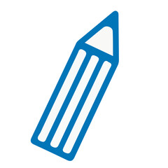 Blue fork outline icon. Vector
