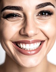 Close-up of a woman smiling broadly (1)