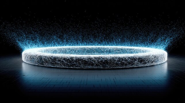 Circular stage with ethereal light